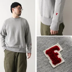 FOB FACTORY Sweatshirts^/ F7098 Crewneck Sweatshirt lightgrey