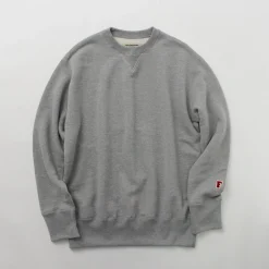 FOB FACTORY Sweatshirts^/ F7098 Crewneck Sweatshirt lightgrey