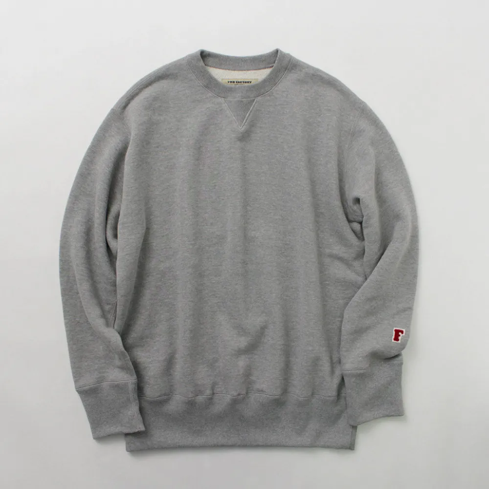 FOB FACTORY Sweatshirts^/ F7098 Crewneck Sweatshirt lightgrey