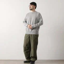FOB FACTORY Sweatshirts^/ F7098 Crewneck Sweatshirt lightgrey