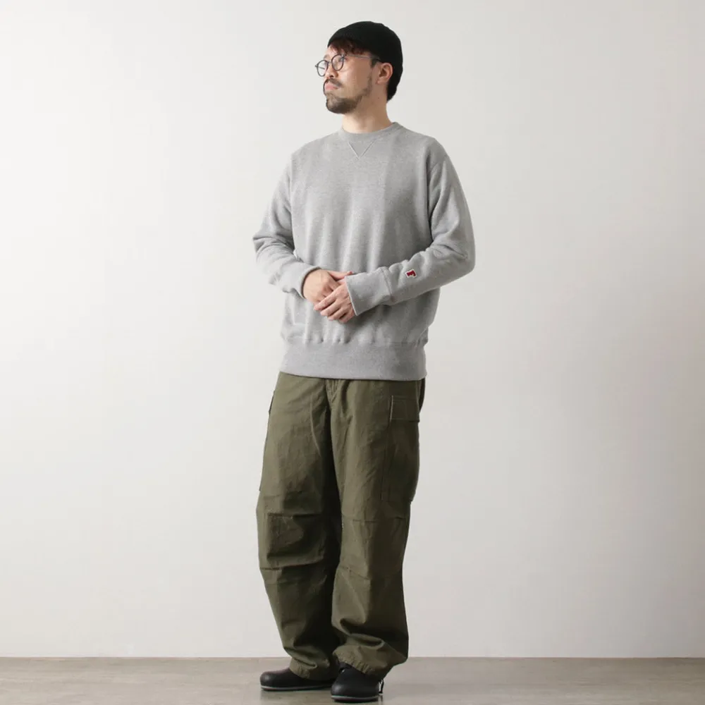 FOB FACTORY Sweatshirts^/ F7098 Crewneck Sweatshirt lightgrey