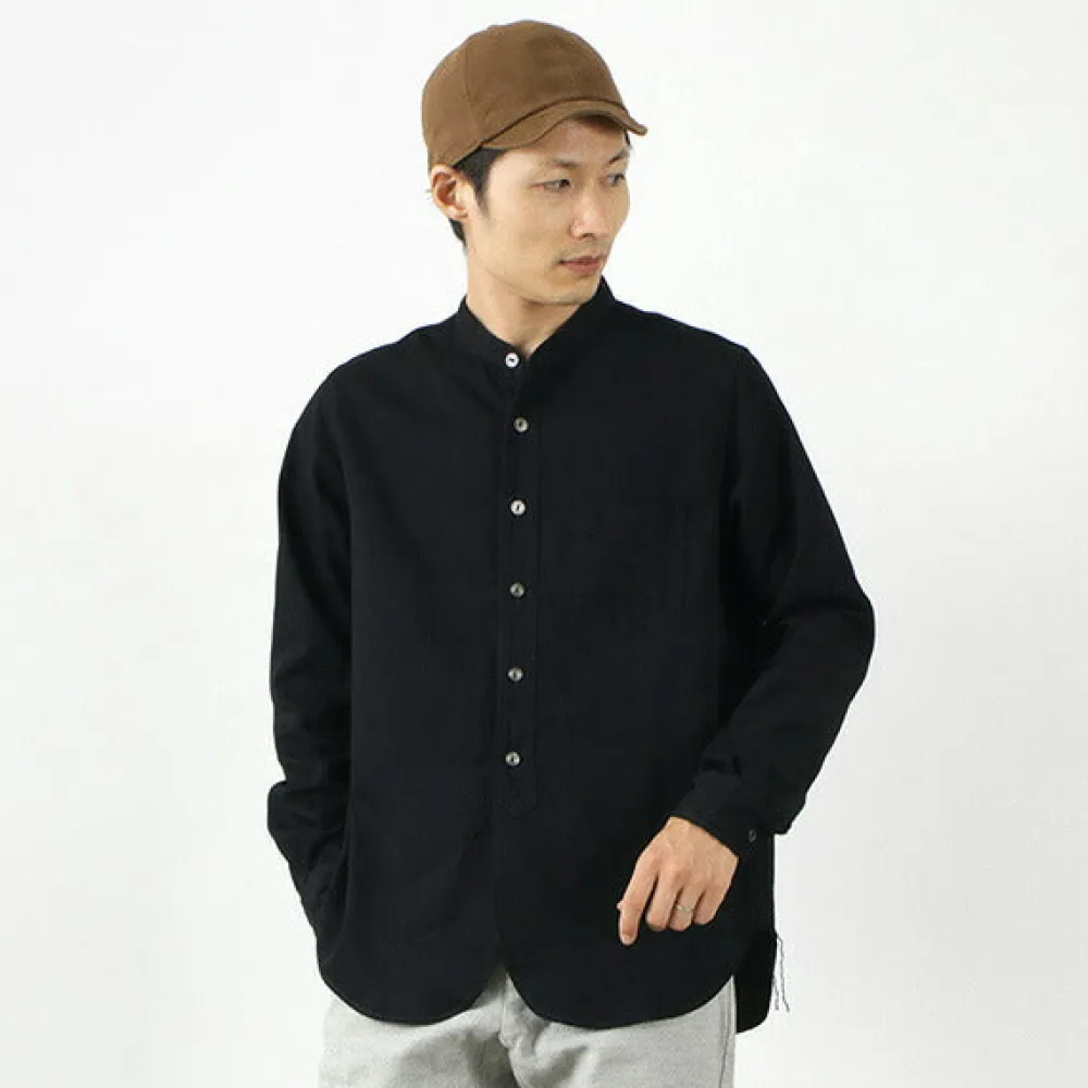 FOB FACTORY Shirts^/ F3470 denim band collar shirt