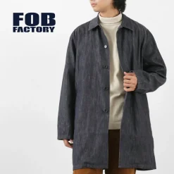FOB FACTORY Coats^/ F2437 Denim bask coat one-wash