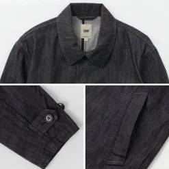 FOB FACTORY Coats^/ F2437 Denim bask coat one-wash