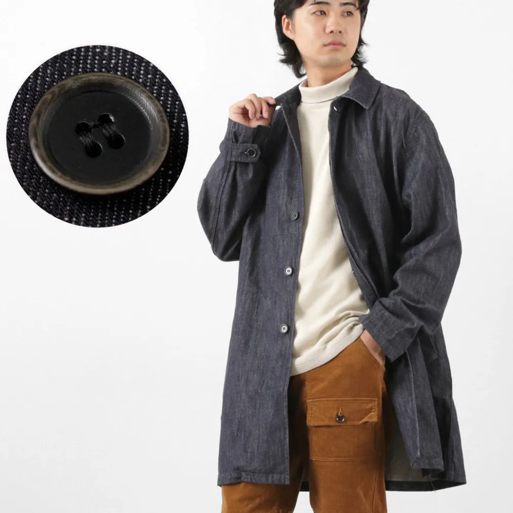 FOB FACTORY Coats^/ F2437 Denim bask coat one-wash