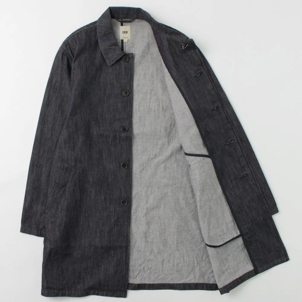 FOB FACTORY Coats^/ F2437 Denim bask coat one-wash