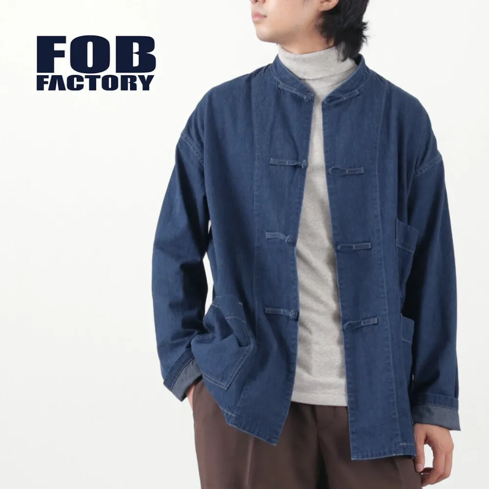FOB FACTORY Jackets^/ F2435 kung fu jacket denim