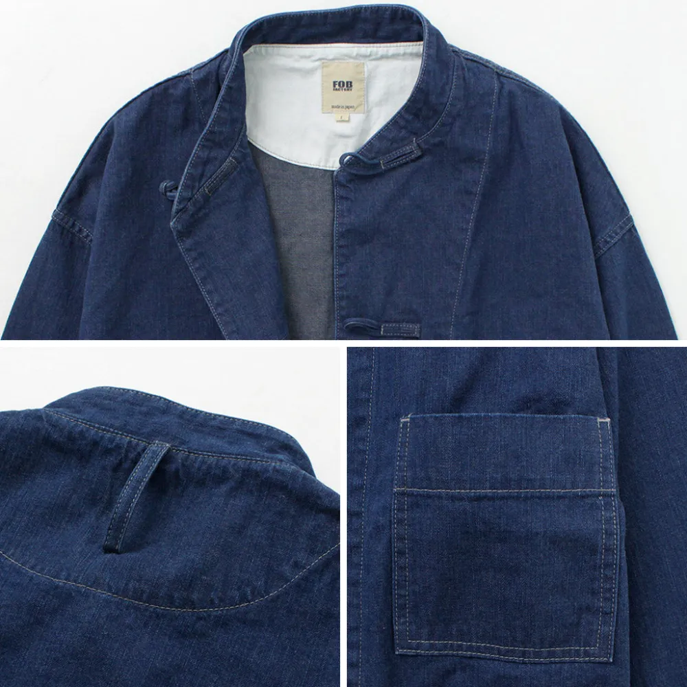 FOB FACTORY Jackets^/ F2435 kung fu jacket denim