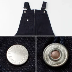 FOB FACTORY Trousers^/ F0517 Denim overalls one wash dark-indigo