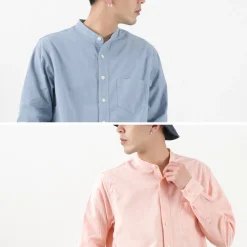 FOB FACTORY Shirts^/ F3464 Dye band collar shirt
