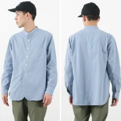 FOB FACTORY Shirts^/ F3464 Dye band collar shirt