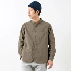 FOB FACTORY Shirts^/ F3464 Dye band collar shirt
