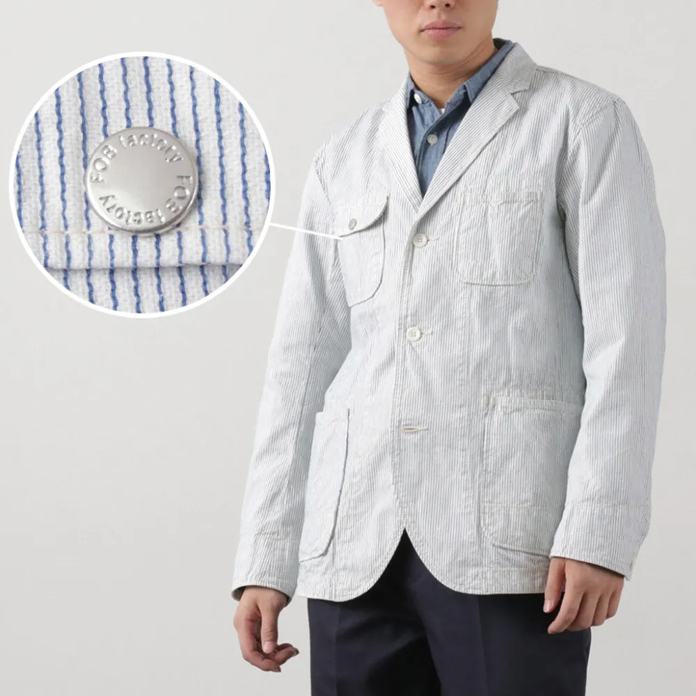 FOB FACTORY Jackets^/ F2440 Engineer Cord Lane Jacket white