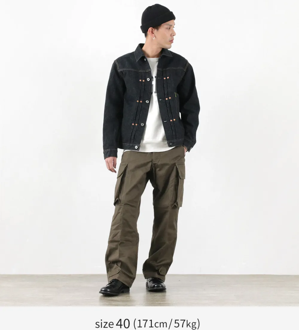 FOB FACTORY Jackets^/ F2432 F165 Selvage 14.75oz garage denim one-wash