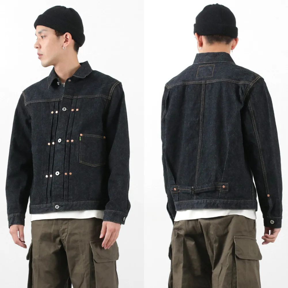 FOB FACTORY Jackets^/ F2432 F165 Selvage 14.75oz garage denim one-wash