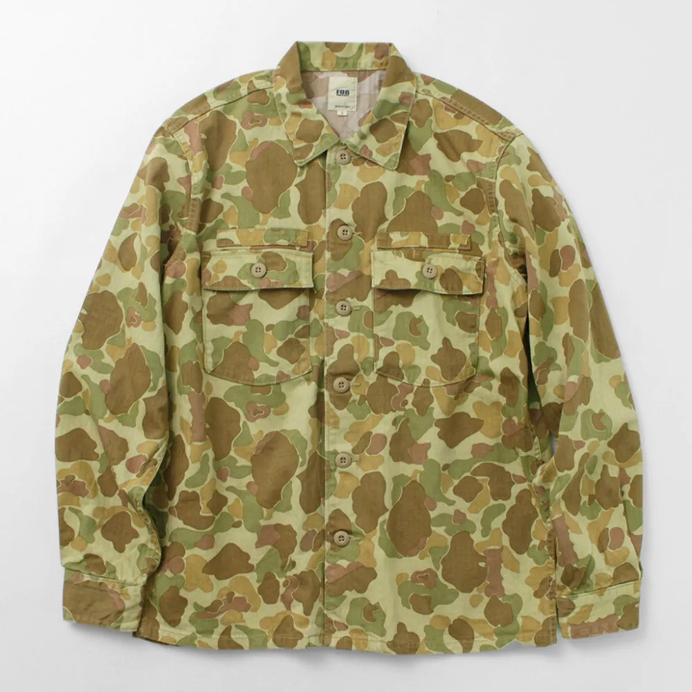 FOB FACTORY Jackets^/ F2362 Fatigue shirt jacket camo