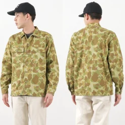 FOB FACTORY Jackets^/ F2362 Fatigue shirt jacket camo