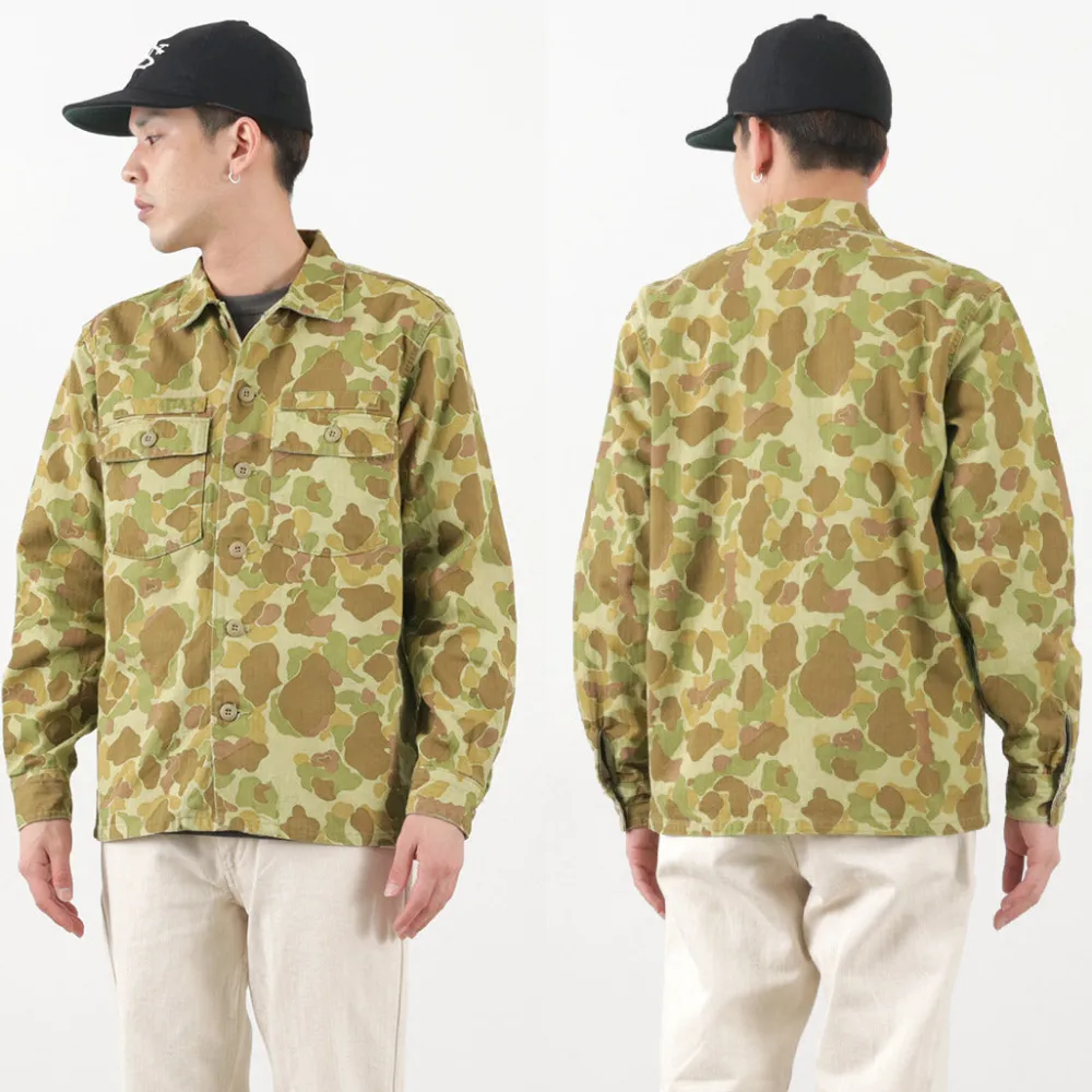 FOB FACTORY Jackets^/ F2362 Fatigue shirt jacket camo