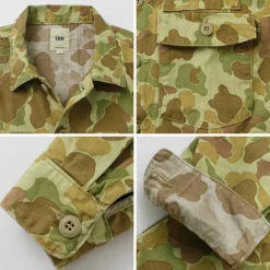 FOB FACTORY Jackets^/ F2362 Fatigue shirt jacket camo
