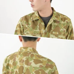 FOB FACTORY Jackets^/ F2362 Fatigue shirt jacket camo
