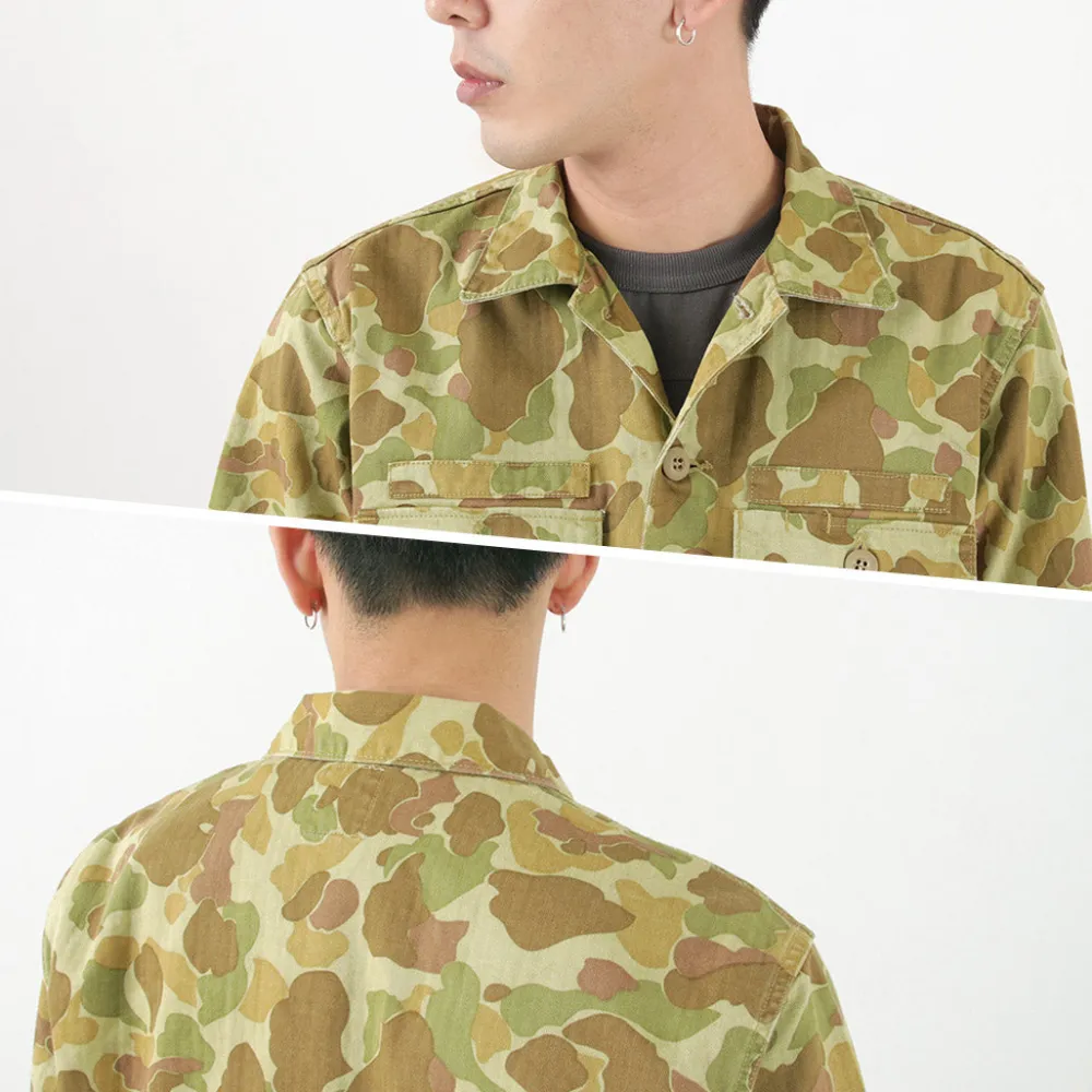 FOB FACTORY Jackets^/ F2362 Fatigue shirt jacket camo