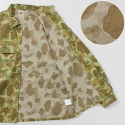 FOB FACTORY Jackets^/ F2362 Fatigue shirt jacket camo