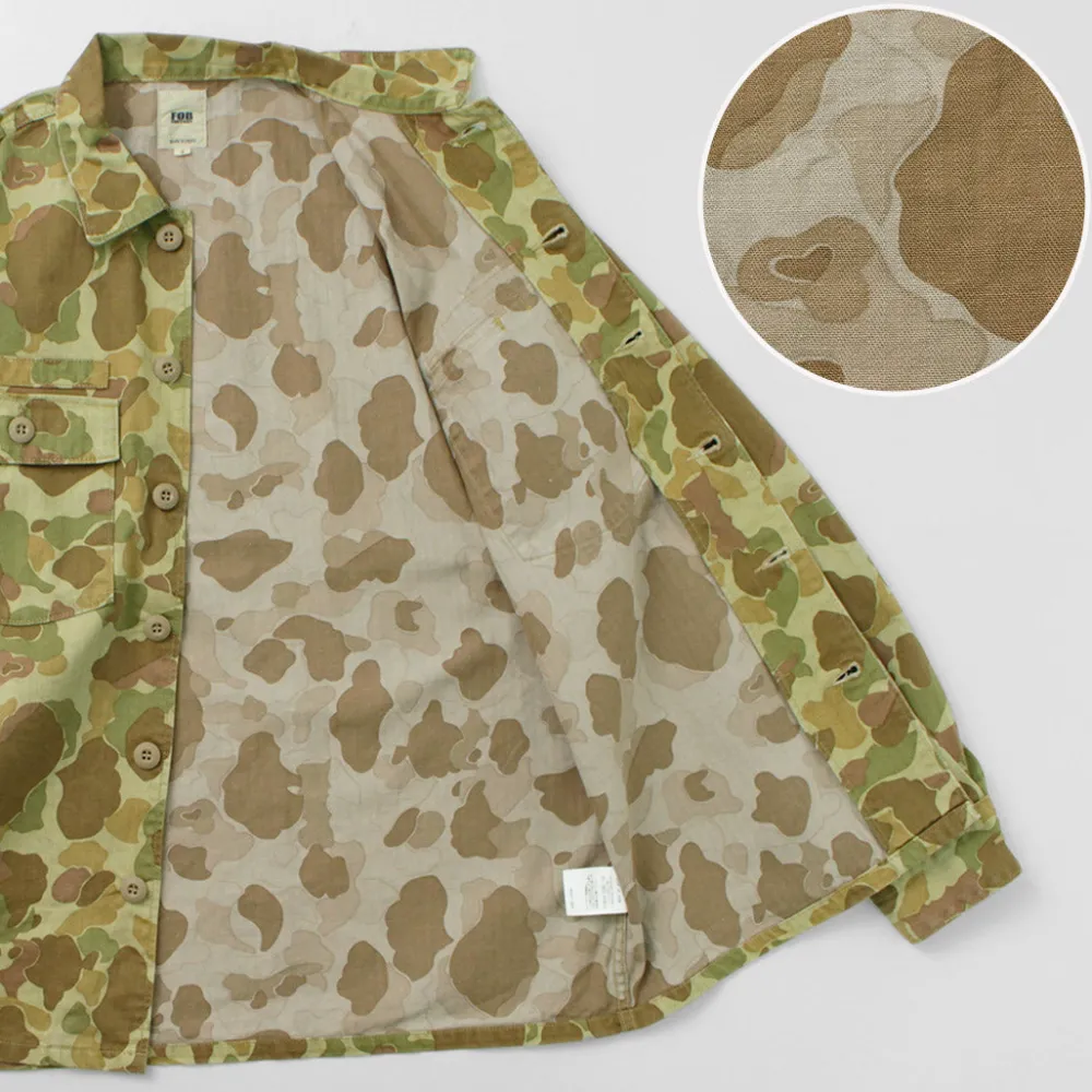 FOB FACTORY Jackets^/ F2362 Fatigue shirt jacket camo