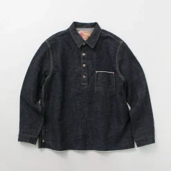 FOB FACTORY Jackets^/ F2384 G3 Denim Pullover Jacket one-wash