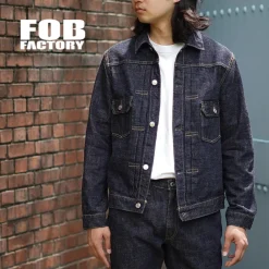FOB FACTORY Jackets^/ F2378 G3 selvage denim 2ND jacket one-wash