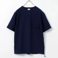 FOB FACTORY T-Shirts^/ F3493 waffle T-shirt indigo