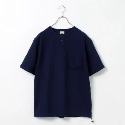 FOB FACTORY T-Shirts^/ F3493 waffle T-shirt indigo