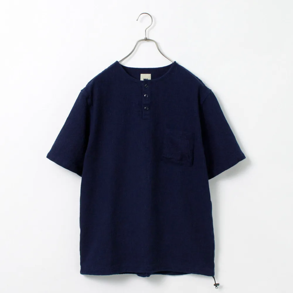 FOB FACTORY T-Shirts^/ F3493 waffle T-shirt indigo