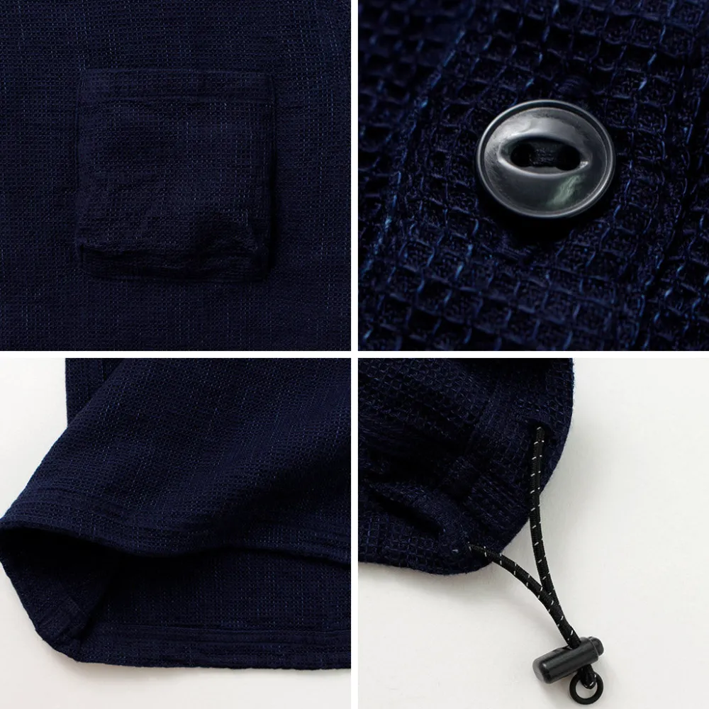 FOB FACTORY T-Shirts^/ F3493 waffle T-shirt indigo
