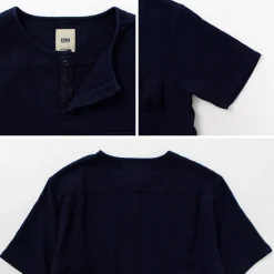 FOB FACTORY T-Shirts^/ F3493 waffle T-shirt indigo