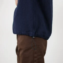 FOB FACTORY T-Shirts^/ F3493 waffle T-shirt indigo