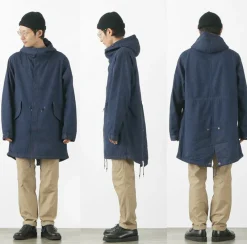 FOB FACTORY Coats^/ F2420 M-51 denim shell parka one-wash