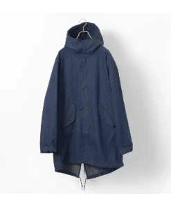 FOB FACTORY Coats^/ F2420 M-51 denim shell parka one-wash
