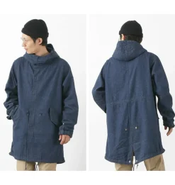 FOB FACTORY Coats^/ F2420 M-51 denim shell parka one-wash