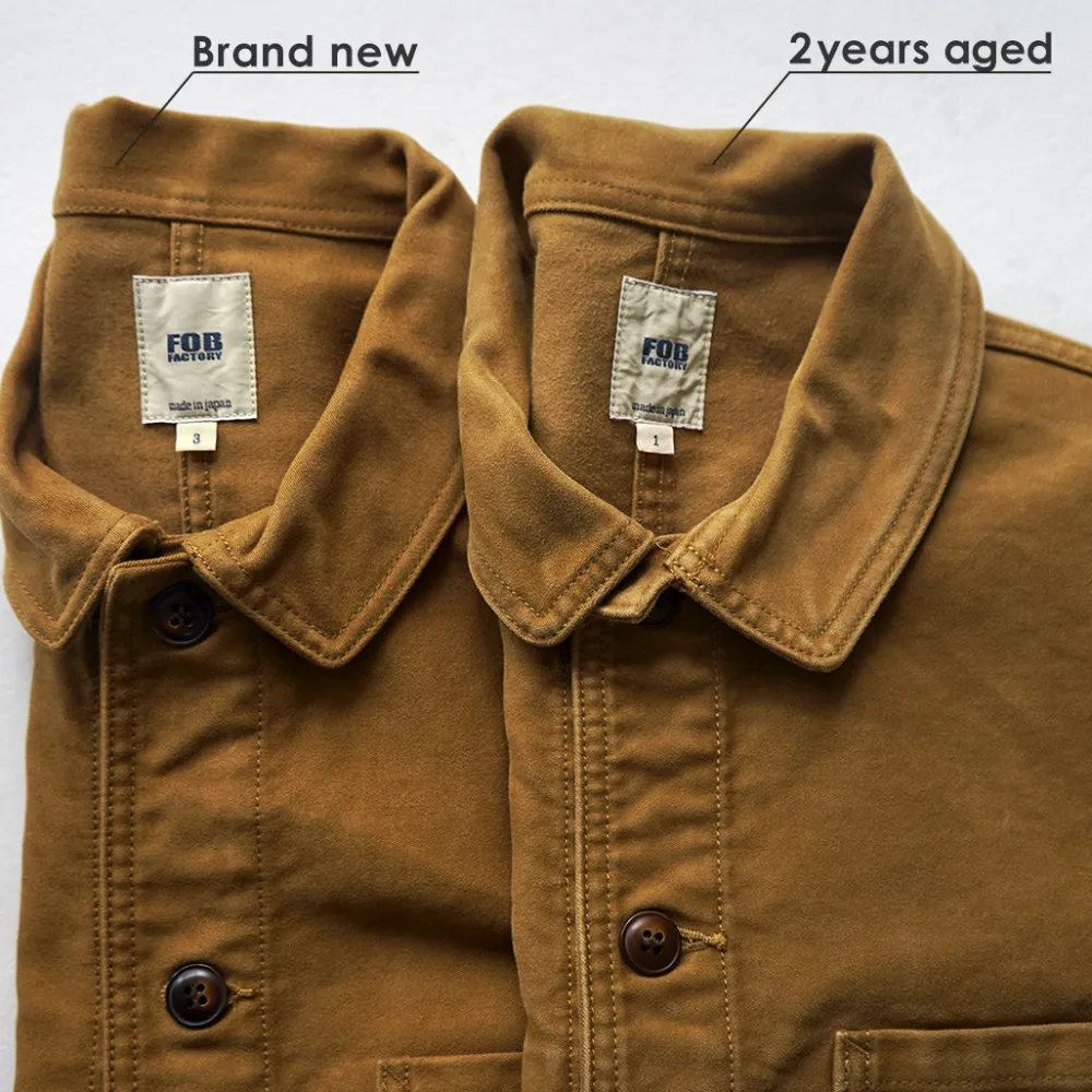 FOB FACTORY Coats^/ F2450 Moleskin Hood Coat