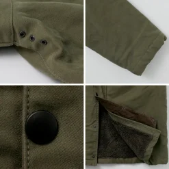 FOB FACTORY Coats^/ F2450 Moleskin Hood Coat