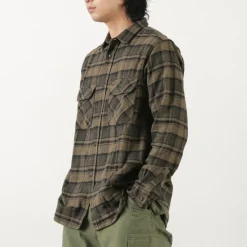 FOB FACTORY Shirts^/ F3497 Nel check work shirt