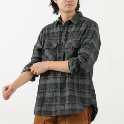 FOB FACTORY Shirts^/ F3497 Nel check work shirt