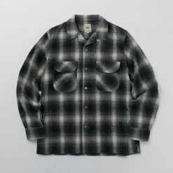 FOB FACTORY Shirts^/ F3505 Nel open collar shirt