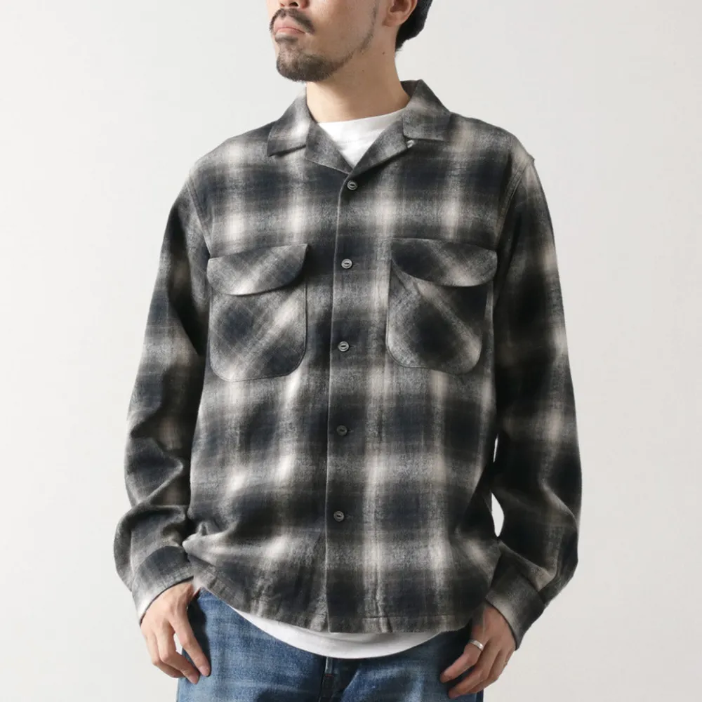 FOB FACTORY Shirts^/ F3505 Nel open collar shirt