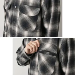 FOB FACTORY Shirts^/ F3505 Nel open collar shirt