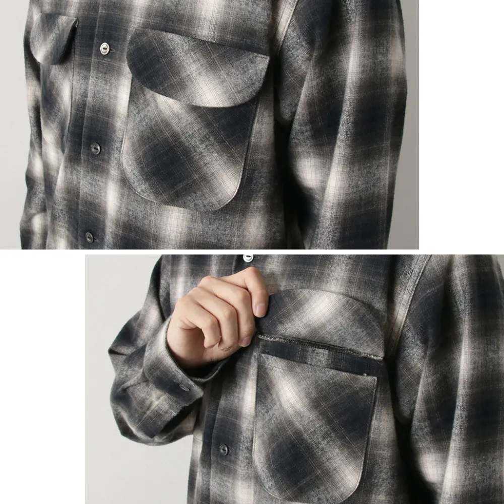 FOB FACTORY Shirts^/ F3505 Nel open collar shirt