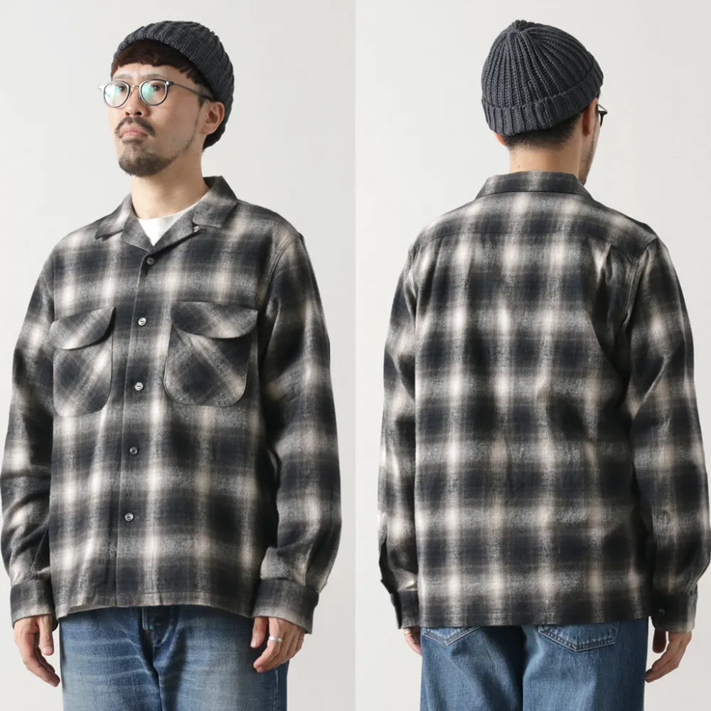 FOB FACTORY Shirts^/ F3505 Nel open collar shirt