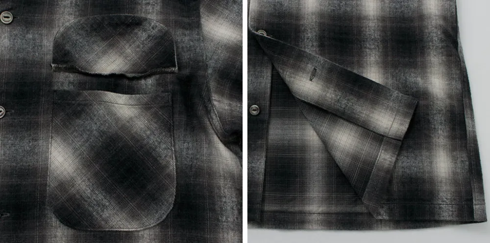 FOB FACTORY Shirts^/ F3505 Nel open collar shirt