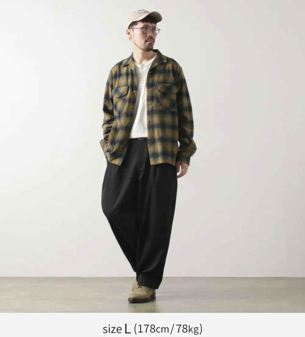 FOB FACTORY Shirts^/ F3505 Nel open collar shirt