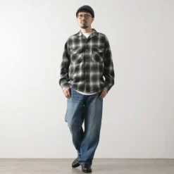 FOB FACTORY Shirts^/ F3505 Nel open collar shirt